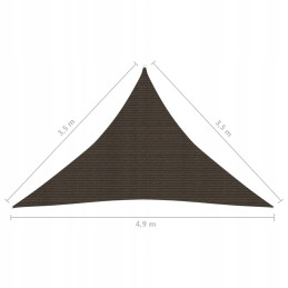 HDPE atspalvio burė, ruda, 3,5x3,5x4,9m