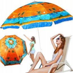 Sodo skėtis, paplūdimio raštas, lašeliai, skersmuo 225cm