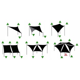 ✴️ Didelis UV atspalvio atspalvis Sail Garden vandeniui atsparus 3x4m smėlio spalvos✴️