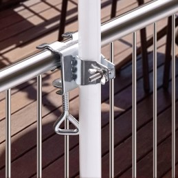 umbrella holder for railing umbrella attachment