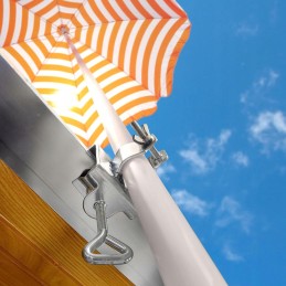 umbrella holder for railing umbrella attachment