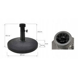 Pagrindas sodo skėčiui, skersmuo 45 cm