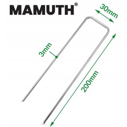 Metaliniai kaiščiai agro audinei agro audinei ge audinei inkarams 100vnt 20cm