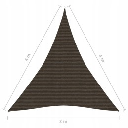 Šešėlinė burė, 160 g/m², ruda, 3x4x4 m, HDPE
