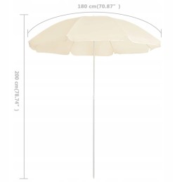 Sodo skėtis ant plieninio stulpo, smėlio, 180 cm