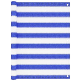 Balkono ekranas mėlynai baltas 90x500 cm hdp