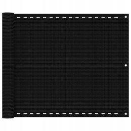 Juodas balkono ekranas 75x500cm HDPE