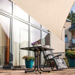 47546 saulės burė 3 6 x 3 6 x 3 6 m ekru terasa