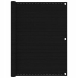 Vidaxl balkono ekranas juodas 120x400 cm HDPE