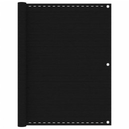 Vidaxl balkono ekranas juodas 120x400 cm HDPE