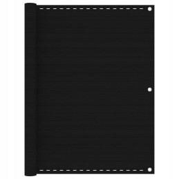 Vidaxl balkono ekranas juodas 120x400 cm HDPE