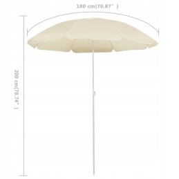 Sodo skėtis ant plieninio stulpo, smėlio, 180 cm