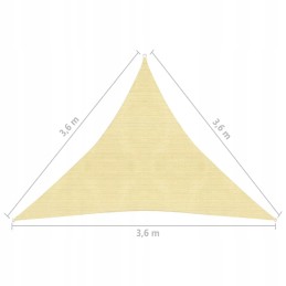 HDPE burės stogelis 3,6x3,6x3,6m, smėlio spalvos - apsauga nuo saulės ir drėgmės, paprastas montavimas