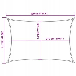 Pavėsinė burė 160g/m² smėlio 2x3m HDPE