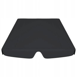 PVC sūpynių stogelis 188x150x18 cm, juodas