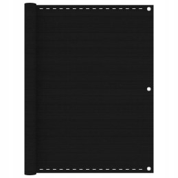 Juodas balkono ekranas 120x400 cm HDPE