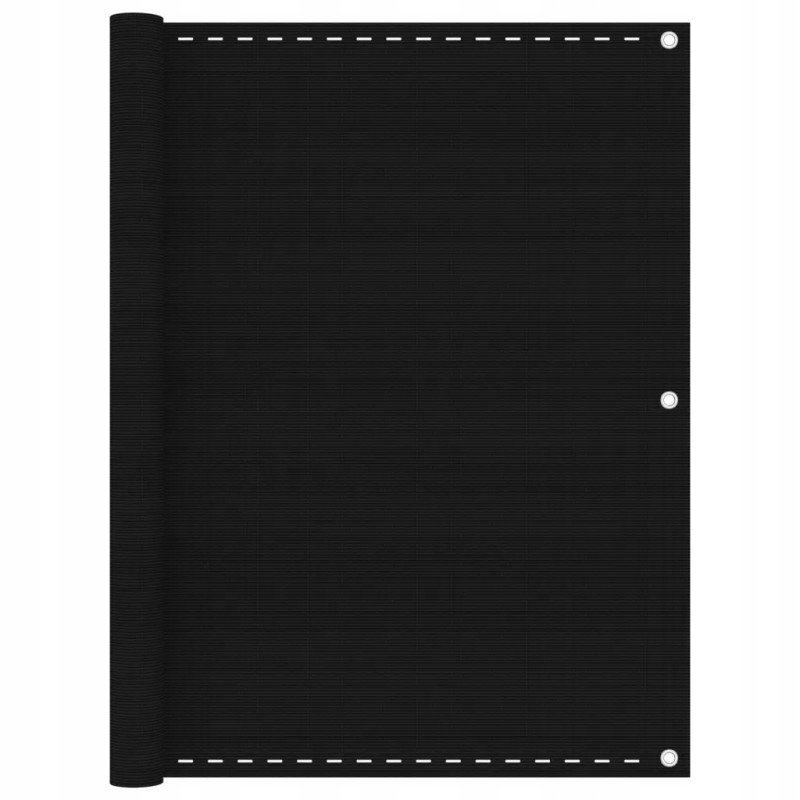 Juodas balkono ekranas 120x400 cm HDPE