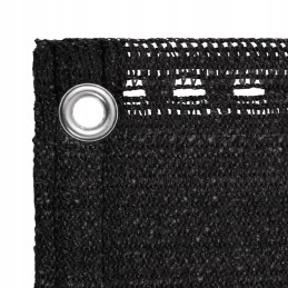 Juodas balkono ekranas 120x400 cm HDPE