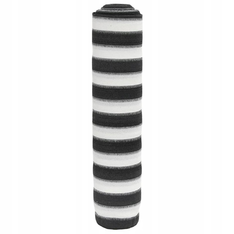 Antracito ir balto šešėlių tinklelis 1,5x10m HDPE 75g/m²