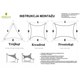 Pavėsinė burė, trikampė 3x3x3 m
