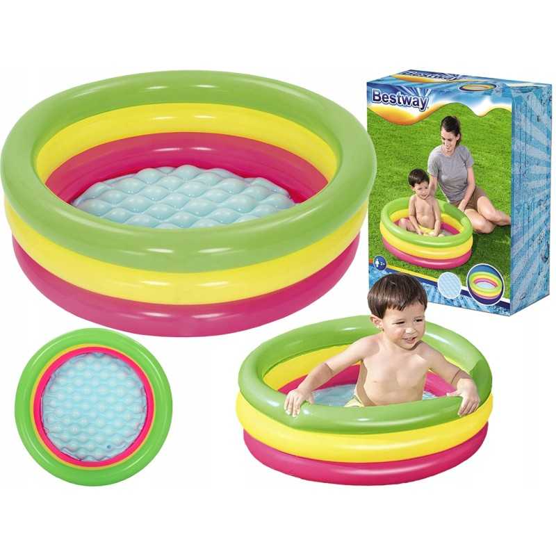 Bestway spalvingas baseinas, minkštas dugnas, irklavimo baseinas, 41l
