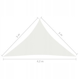 Šešėlių burė 160g/m² balta 3x3x4,2m HDPE