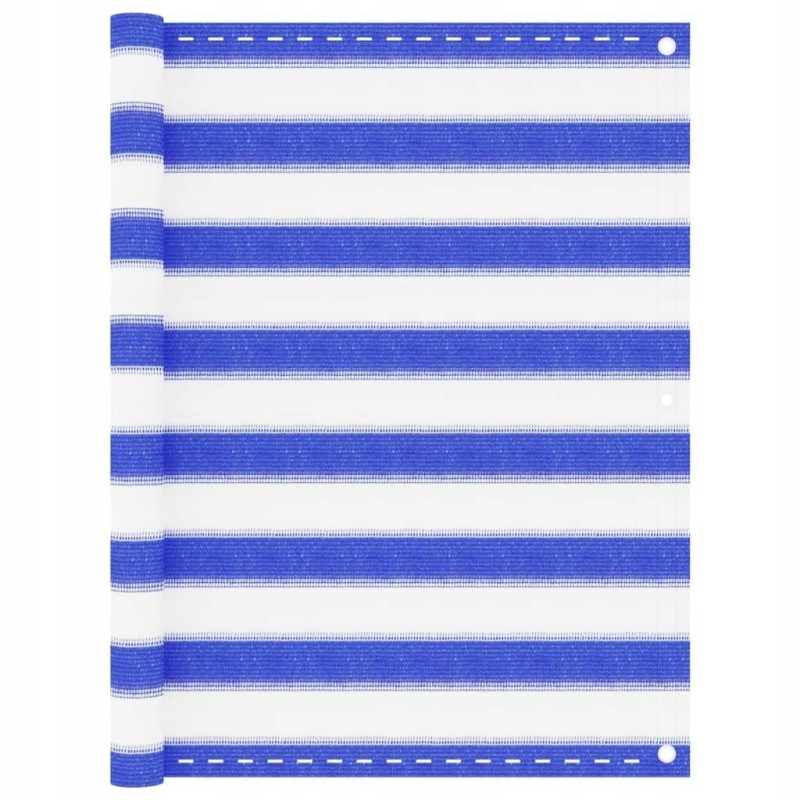 Balkono ekranas mėlynai baltas 90x500