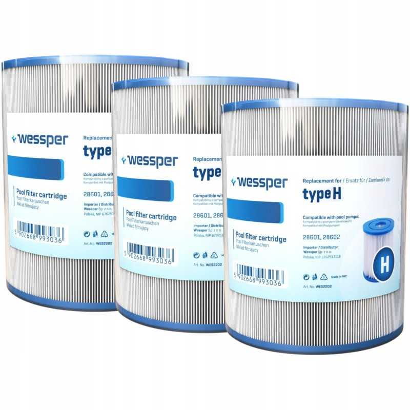 Filtruoti filtrai tipo h siurblys 1250l h intex 3 vnt