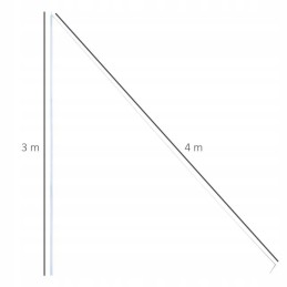 Turite baltą saulėtą teleskopinę tentą savo burei, 2 5 x 300 cm