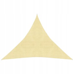 HDPE trikampė sodo burė 3,6x3,6x3,6 m, smėlio spalvos