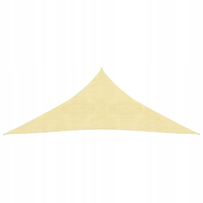 HDPE trikampė sodo burė 3,6x3,6x3,6 m, smėlio spalvos