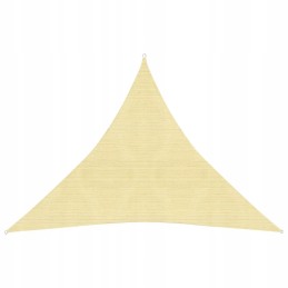 HDPE trikampė sodo burė 3,6x3,6x3,6 m, smėlio spalvos