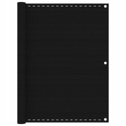 Vidaxl balkono ekranas juodas 120x400 cm HDPE