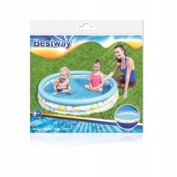Pripučiamas baseinas apvalus irklavimo baseinas su žuvimi 122 25 cm bestway 51226