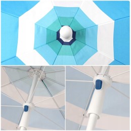 Klasikinis 2 m dryžuotas skėtis nuo saulės