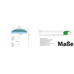 Klasikinis 2 m dryžuotas skėtis nuo saulės
