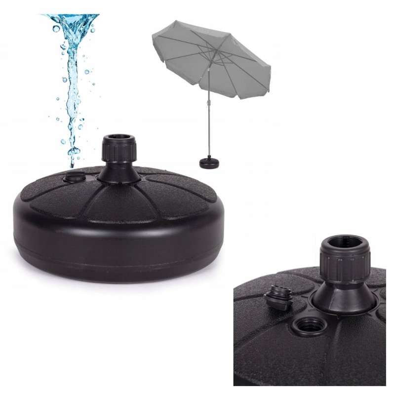 Base for garden umbrella with water load 13l filling with water