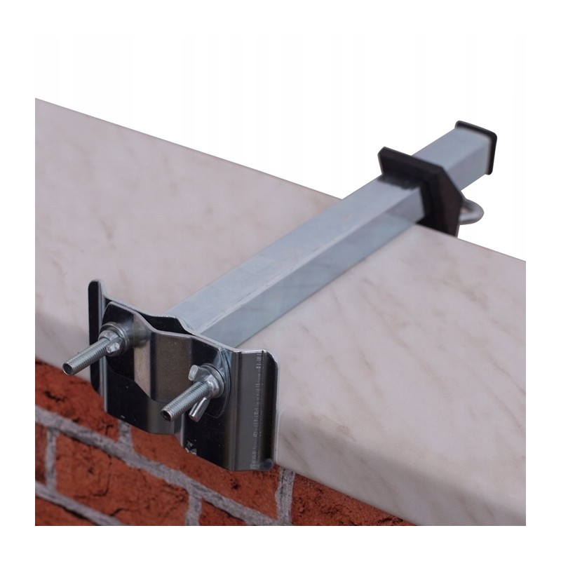 Umbrella holder for brick balustrade