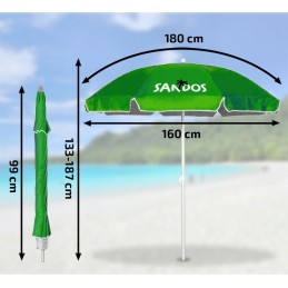 didelis paplūdimio skėtis, kempingas, sodas, sulankstomas, terasa, balkonas, reguliuojamas 160