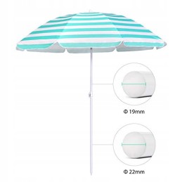Skėtis nuo saulės 160 cm uv 20+ juostelės