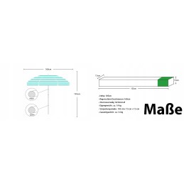 Skėtis nuo saulės 160 cm uv 20+ juostelės