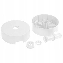 Apvalus baltas sodo skėčio pagrindo stovas