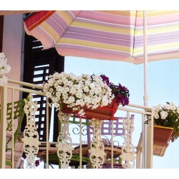 Balkono skėčio laikiklis, tvirtas metalinis balkono stovo pagrindas