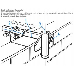 Skėčio laikiklis sienai, 35 mm, antracito spalvos