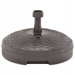Vidaxl skėčio pagrindas 20 l, rudas plastikinis rotangas