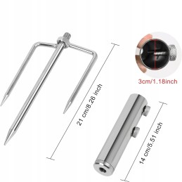 Skėčio stovo kaištis - reguliuojamas paplūdimio stovas, puikiai tinka vėjui ir minkštam smėliui!