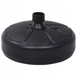 Vidaxl skėčio pagrindas užpildytas vandeniu ir smėliu 15 l juodas