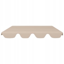 Sūpynių stogelis vandeniui atsparus smėlio spalvos 150x110x18 cm