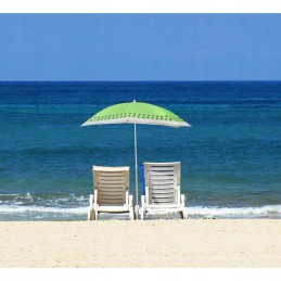 Ištraukiamas sodo paplūdimio skėtis 180 cm su kivi motyvu ir reguliavimu