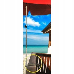 Balustrados laikiklis balkono skėčiui